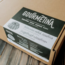 Laden und Abspielen von Videos im Galerie-Viewer, Verpackung der Gourmetina-Produkte, Recycling-Karton, Füllmaterial aus Erbsenstärke.
