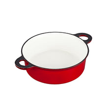 Lade das Bild in den Galerie-Viewer, Ein kleiner Topf aus Gusseisen. Der Topf ist von Gourmetina. Die Innenseite ist weiß emailliert. Die Außenseite ist farbig emailliert.