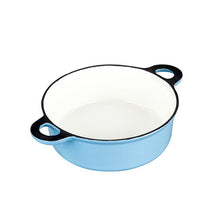 Lade das Bild in den Galerie-Viewer, Ein kleiner Topf aus Gusseisen. Der Topf ist von Gourmetina. Die Innenseite ist weiß emailliert. Die Außenseite ist farbig emailliert.